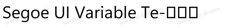 Segoe UI Variable Te字体转换